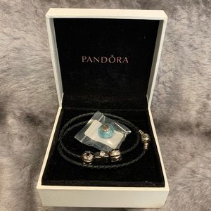 Pandora Braided Bracelet with charms